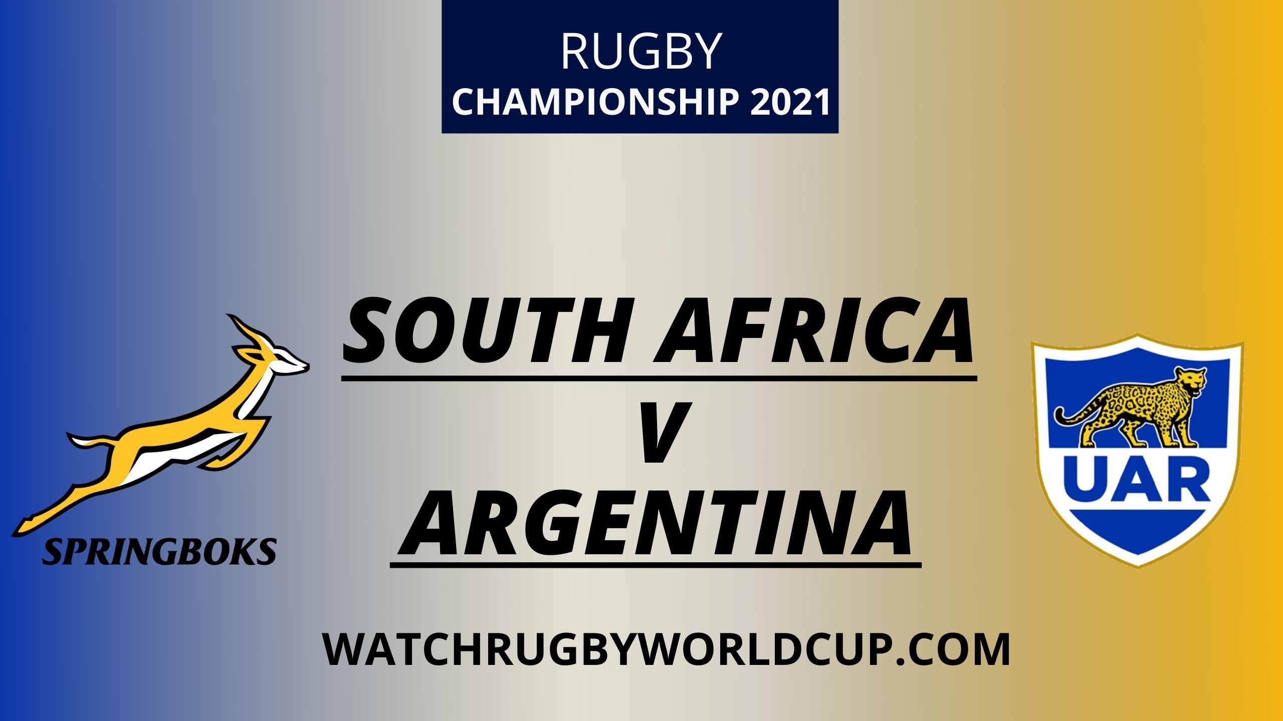 Argentina VS South Africa Rugby Championship Live Stream
