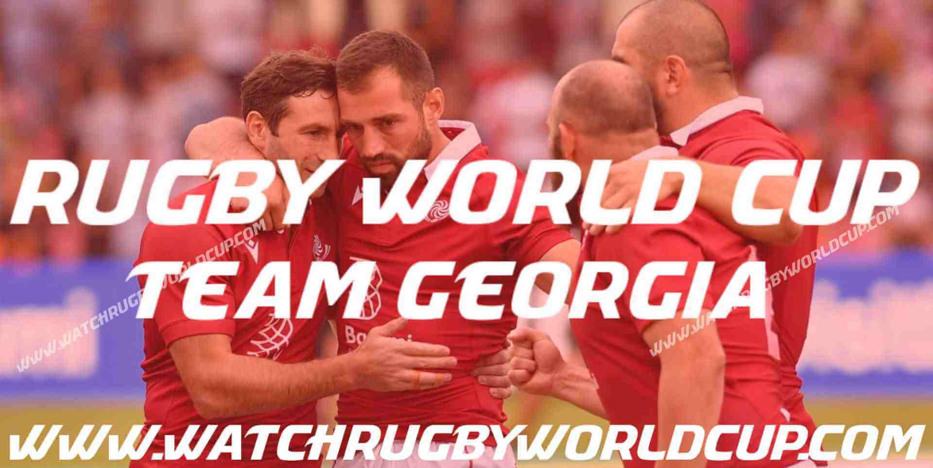 Team Georgia in Rugby World Cup live